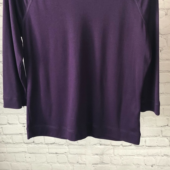 Women's Lauren Ralph Lauren purple 100 percent cotton shirt with button detail. - Picture 4 of 11